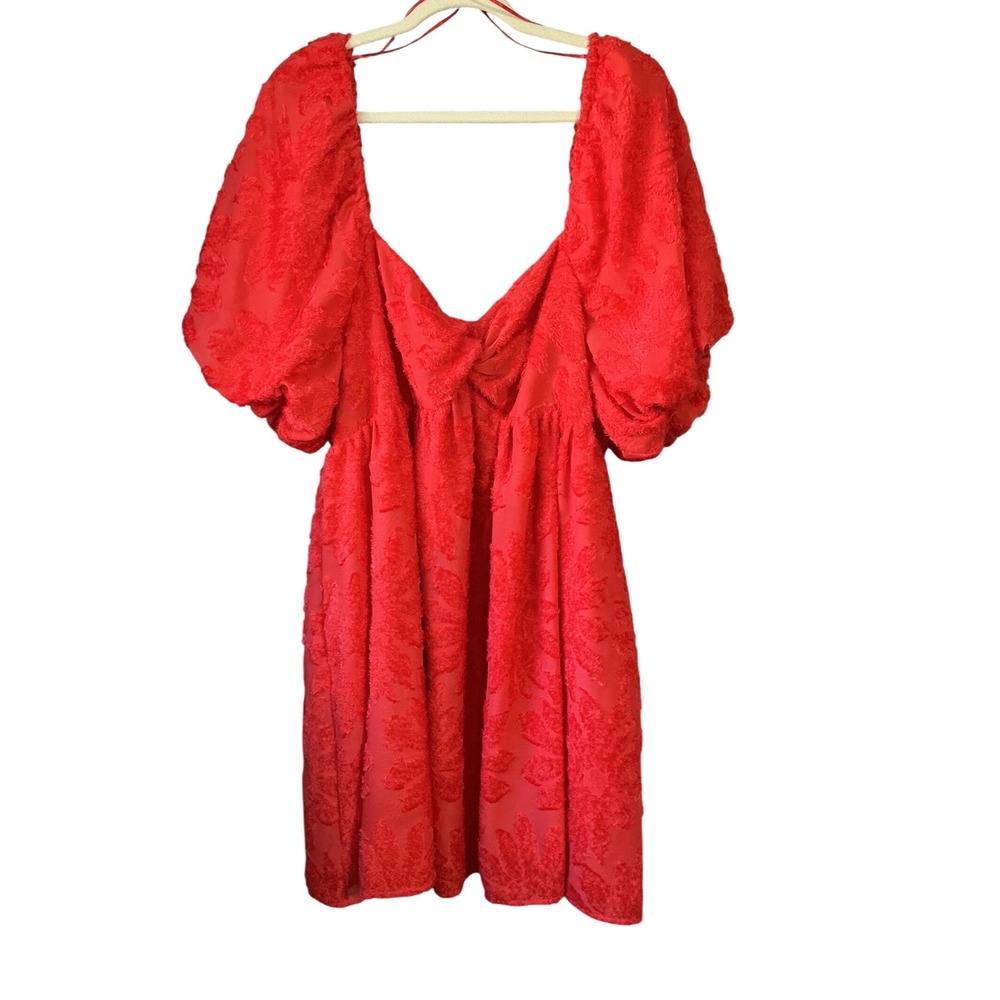 Future Collective Gabriella Karefa-Johnson Floral Babydoll‎ Puff Sleeve Dress 2X